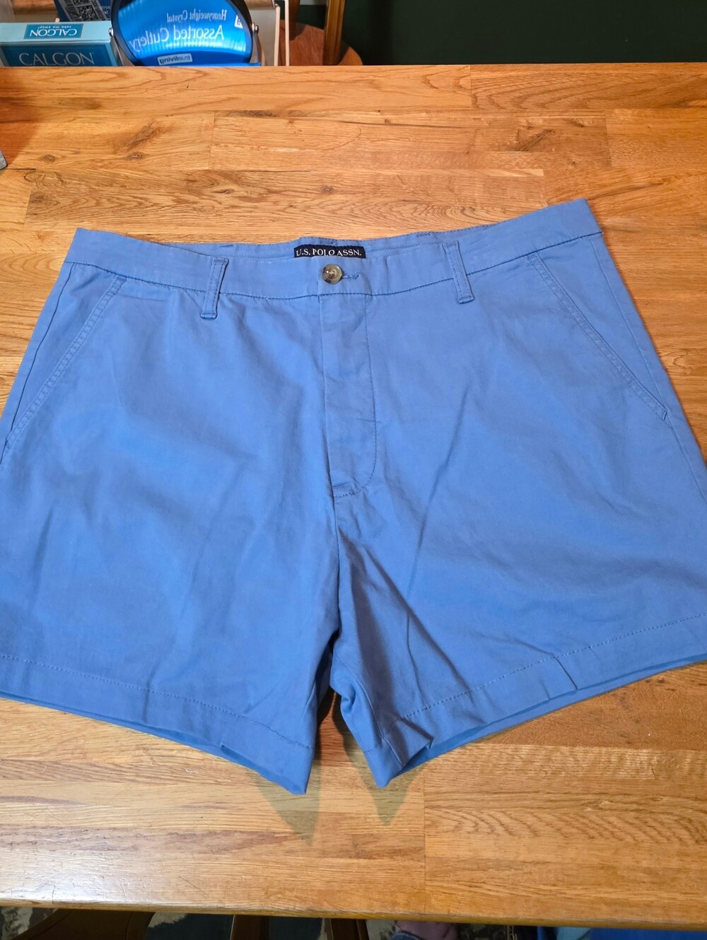 Men's 38 US Polo Assn Activate/Stretch Shorts - 5" Drop - Blue